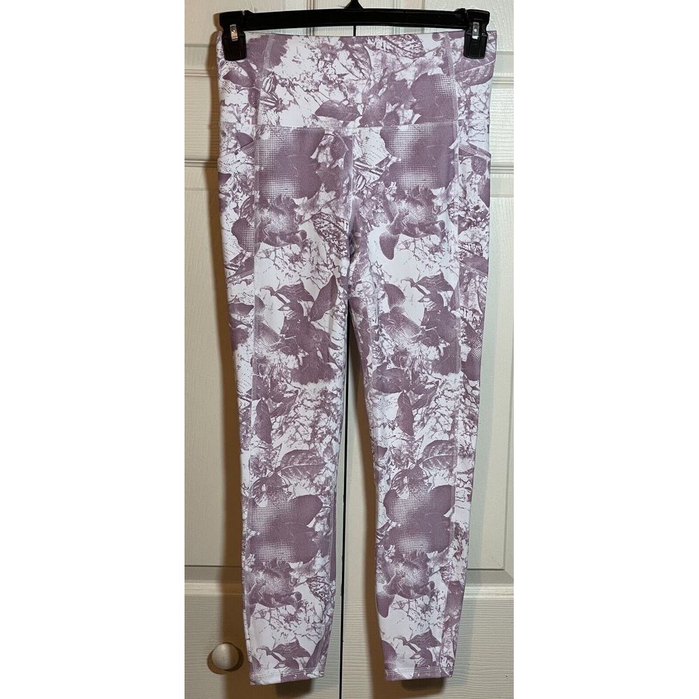 Women's RBX mauve Leaf Leggings. Buttery Soft, Size Medium - Picture 2 of 5